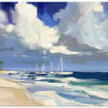 Sailboats On the Beach