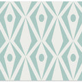 Minimalist art deco geometric diamonds aqua