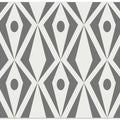 Minimalist art deco geometric diamonds grey