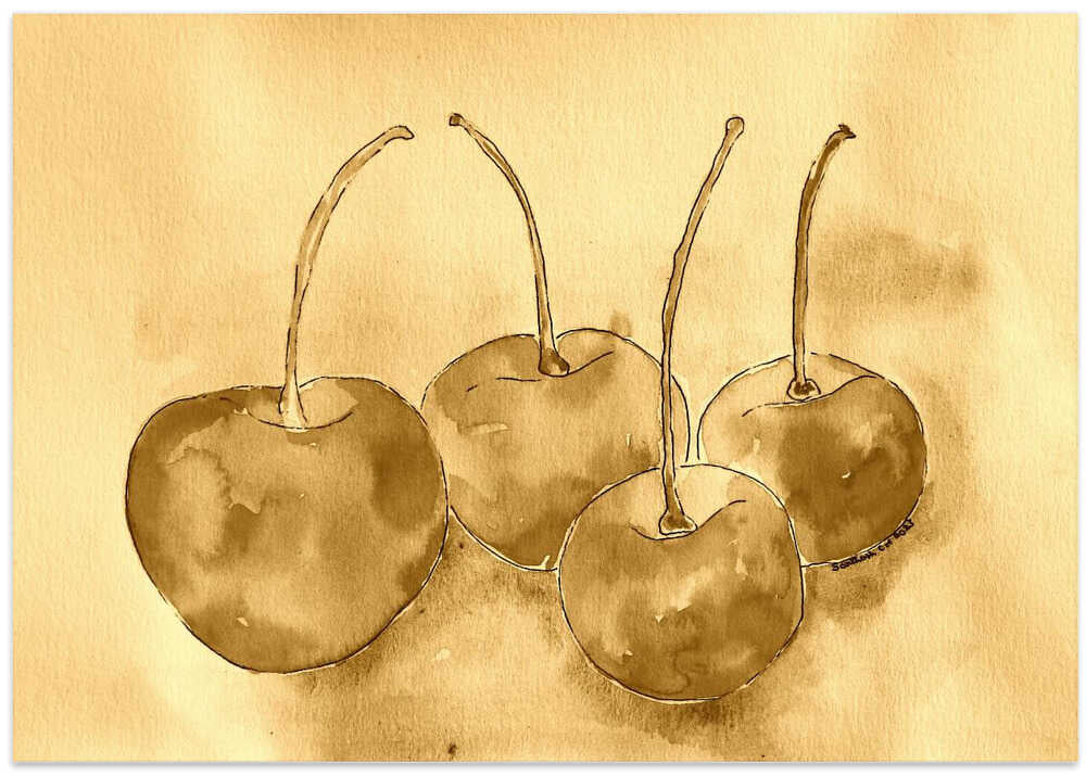 Sepia Cherries Quartet