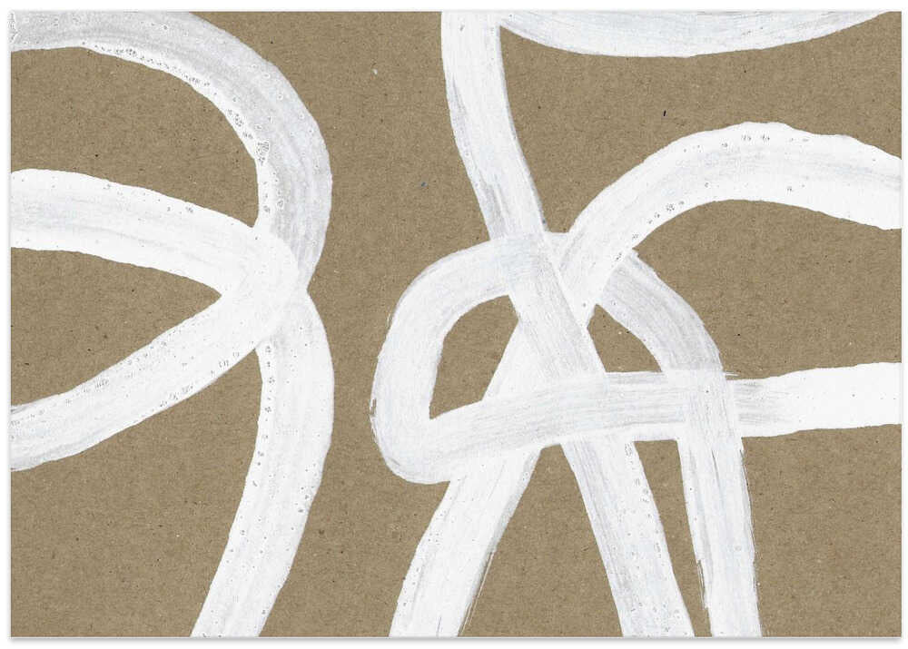 Abstract White Intertwined Lines