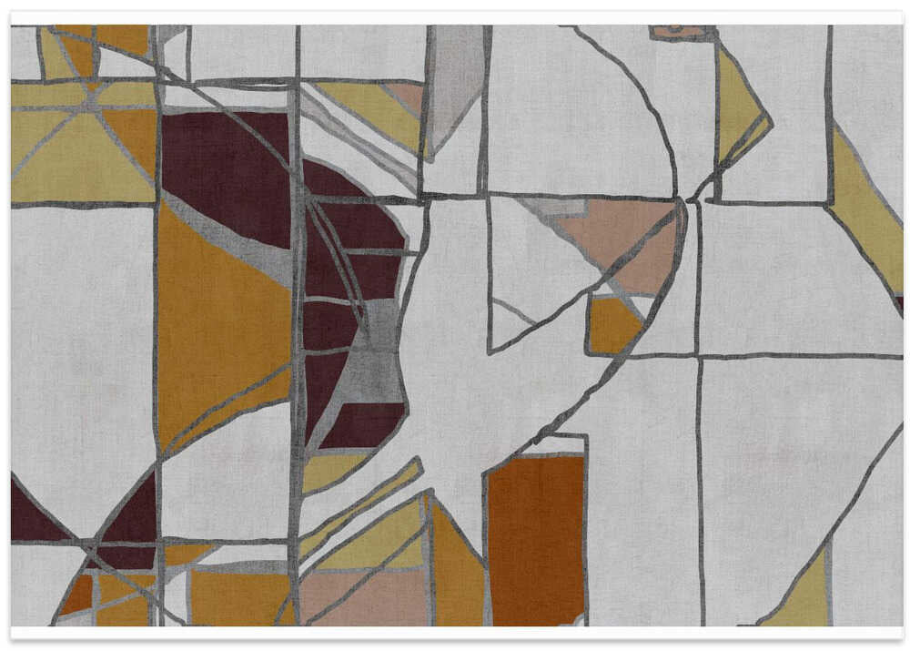 Abstract Geometric Forms in Warm Tones