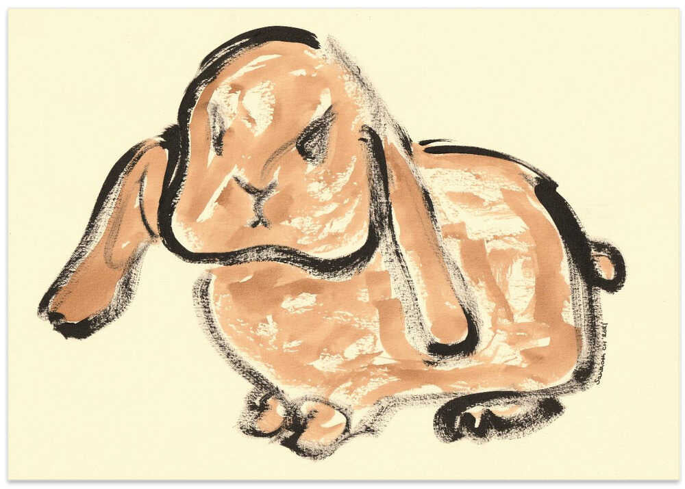 Gentle Bunny Brushstrokes