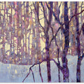 Winter Landscape with Birch Trees and Snow