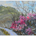 Azaleas Blooming On the Mountain Oil On Canvas