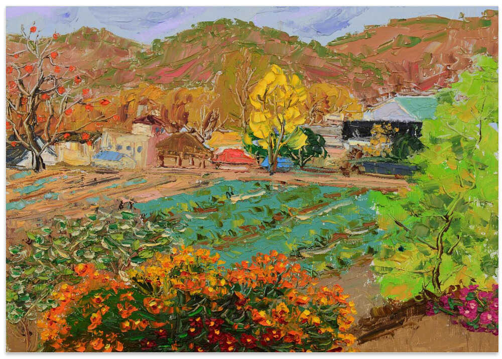 Chrysanthemum Flower Village