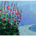 Hollyhock Oil On Canvas