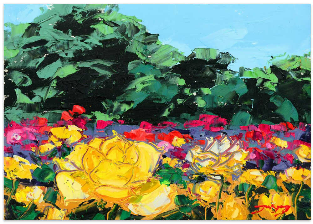 Wild Rose Oil On Canvas