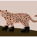 Leopard skating