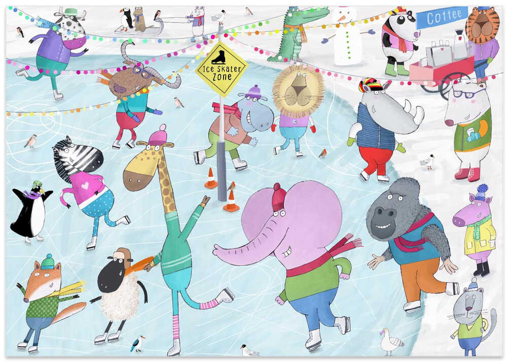 Animal Winter Wonderland By Artist Carla Daly