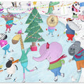 Jungle Animals Christmas Ice Skating Fun