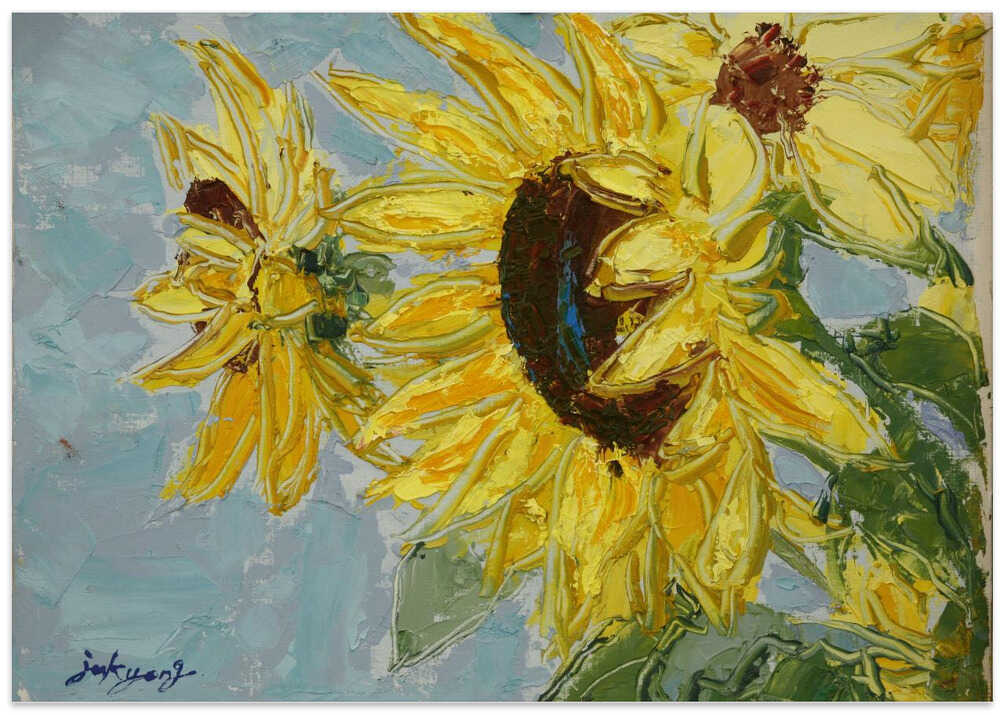 sun flower oil on canvas