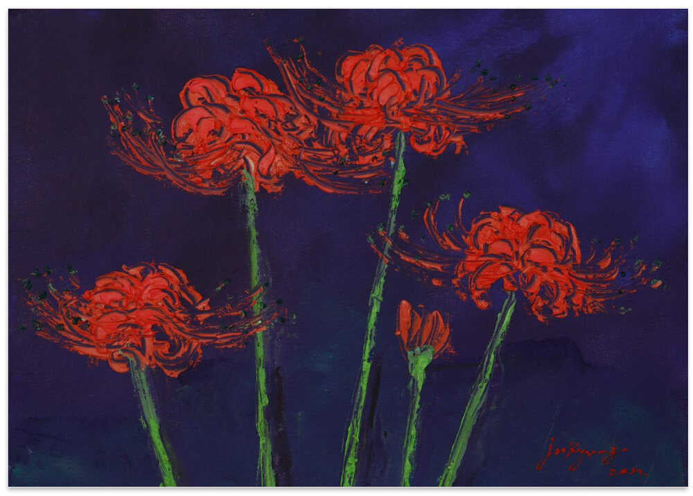 boss flower oil on canvas