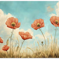 Vibrant Red Poppies Swaying