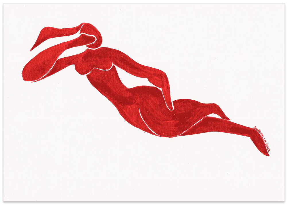 Red Elegance in Motion