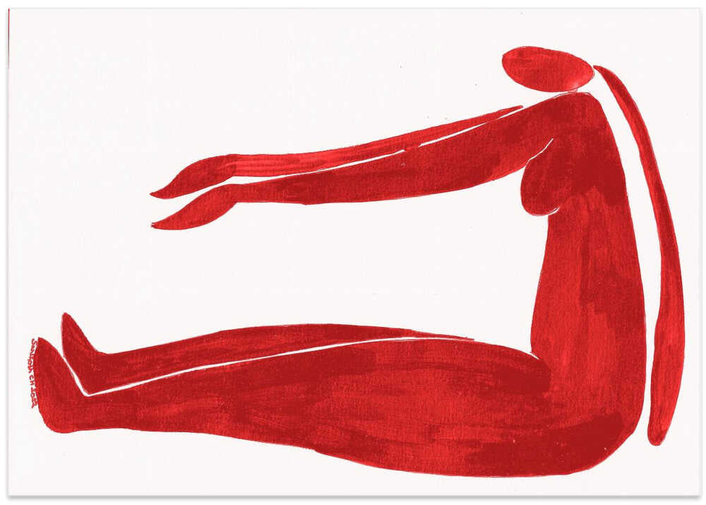 Seated Red Figure