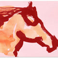 Crimson Equine Brushstroke