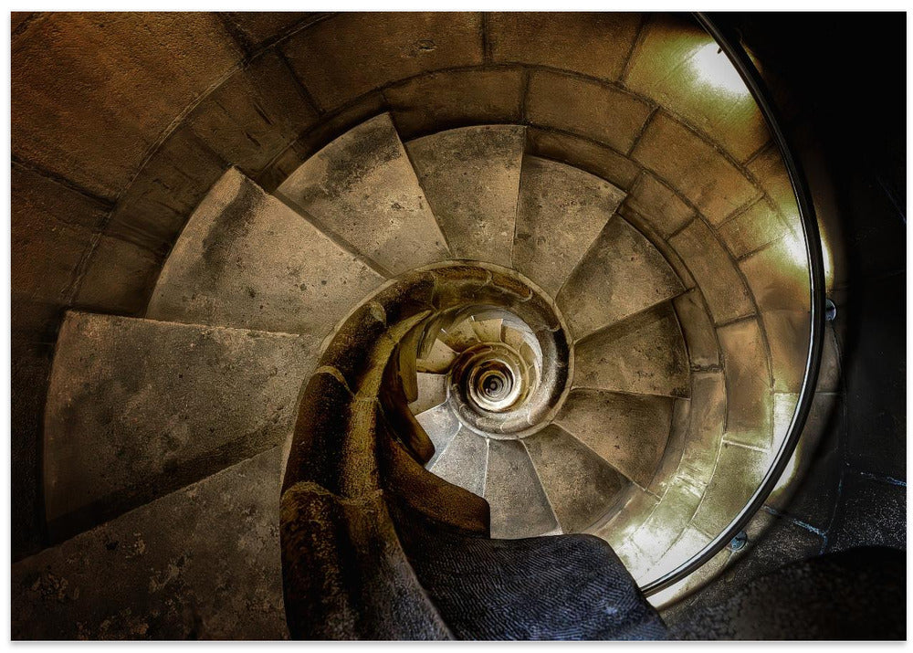 The spiral staircase in Sagrada Familia
