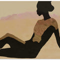 Reclined Silhouette: Desert Hues