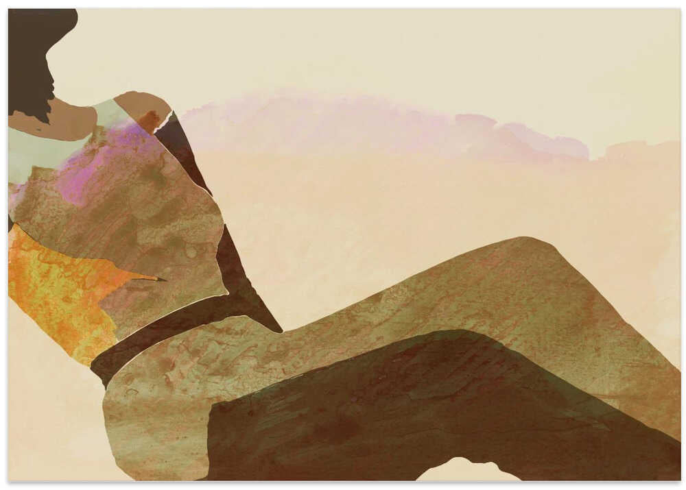 Reclined Silhouette: Earthy Tones