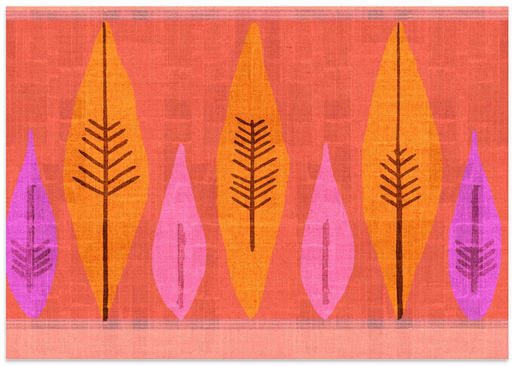 Textured Boho Botanical Print