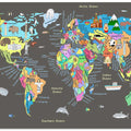 Educational Illustrated Map of the World for Kids