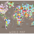 Colorful Illustrated World Map
