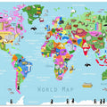Animal World Map with Countries