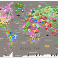 Animal World Map with Countries