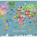 Animal World Map with Countries