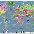 Animal World Map with Countries
