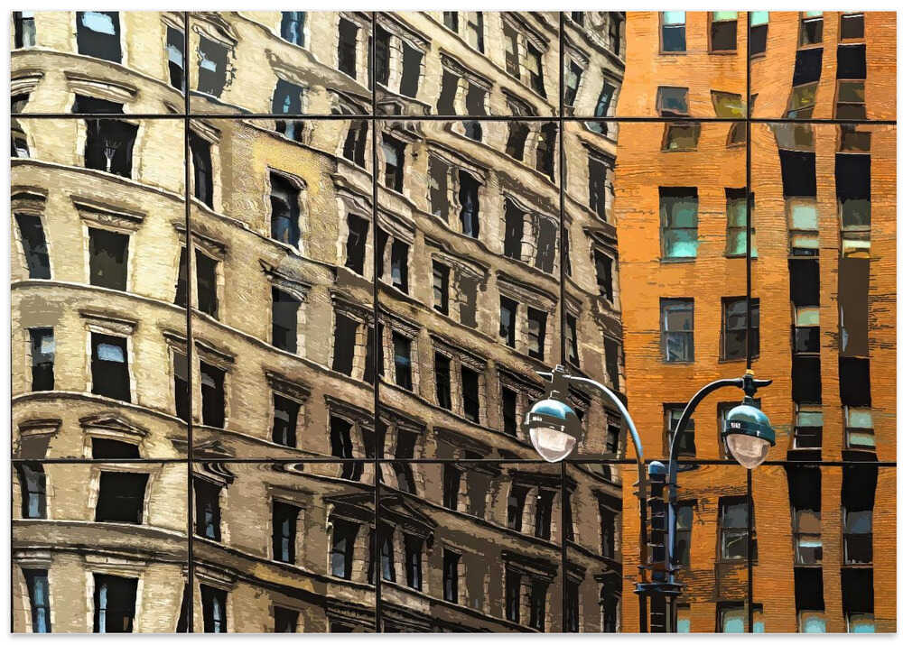 Reflections in glass - Mahattan, New York