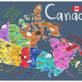 Illustrated Map of Canada with Animals by Carla Daly