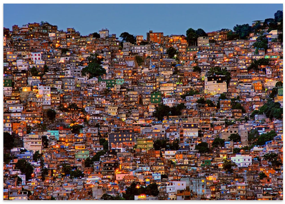 Art Prints of Nightfall in the Favela da Rocinha