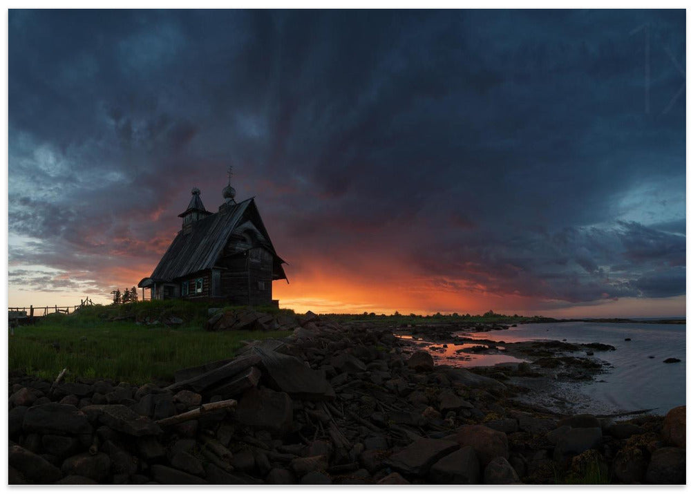 The old church on the coast of White sea