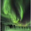 Northern light on Godafoss