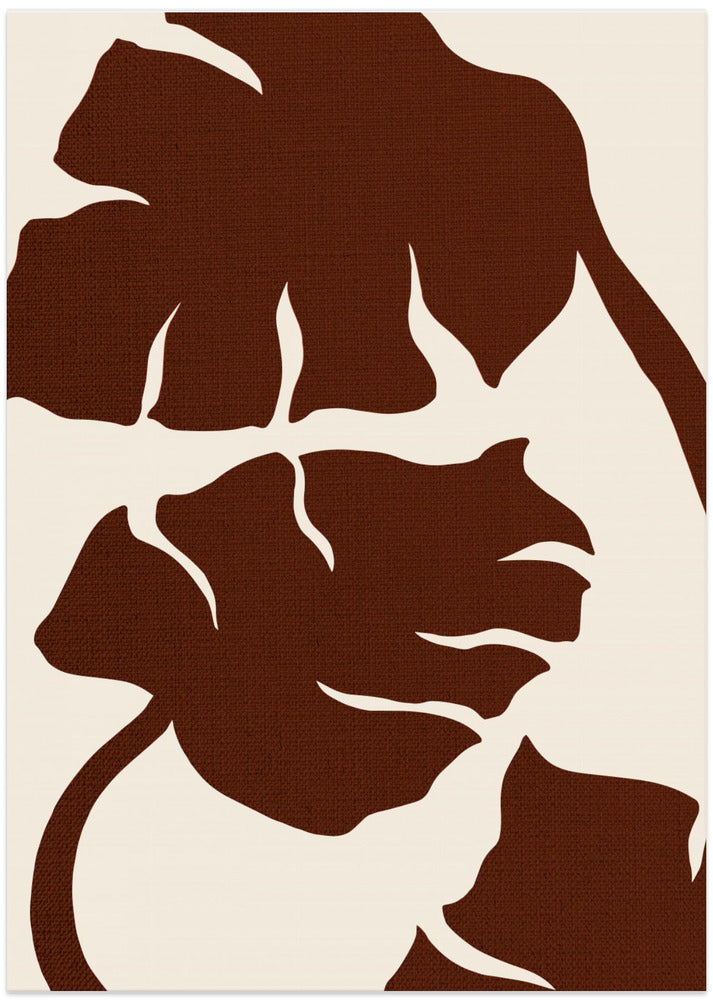 Monstera Canvas Brown