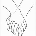 Art Prints of Holding Hands Lines