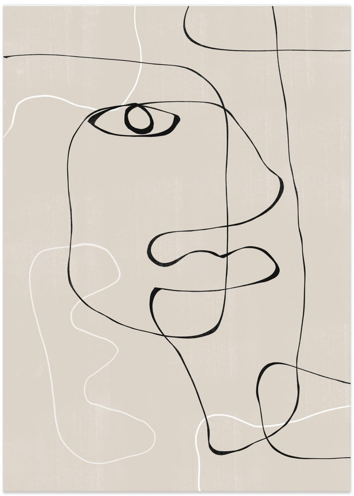Art Prints of Abstract Face No1.