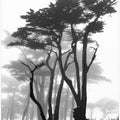 California Pines in Fog