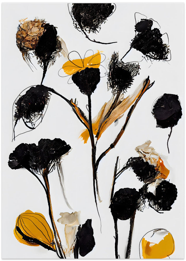 Black Dry Flowers