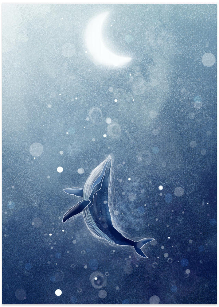 Canvas Art Print Galaxy Whale