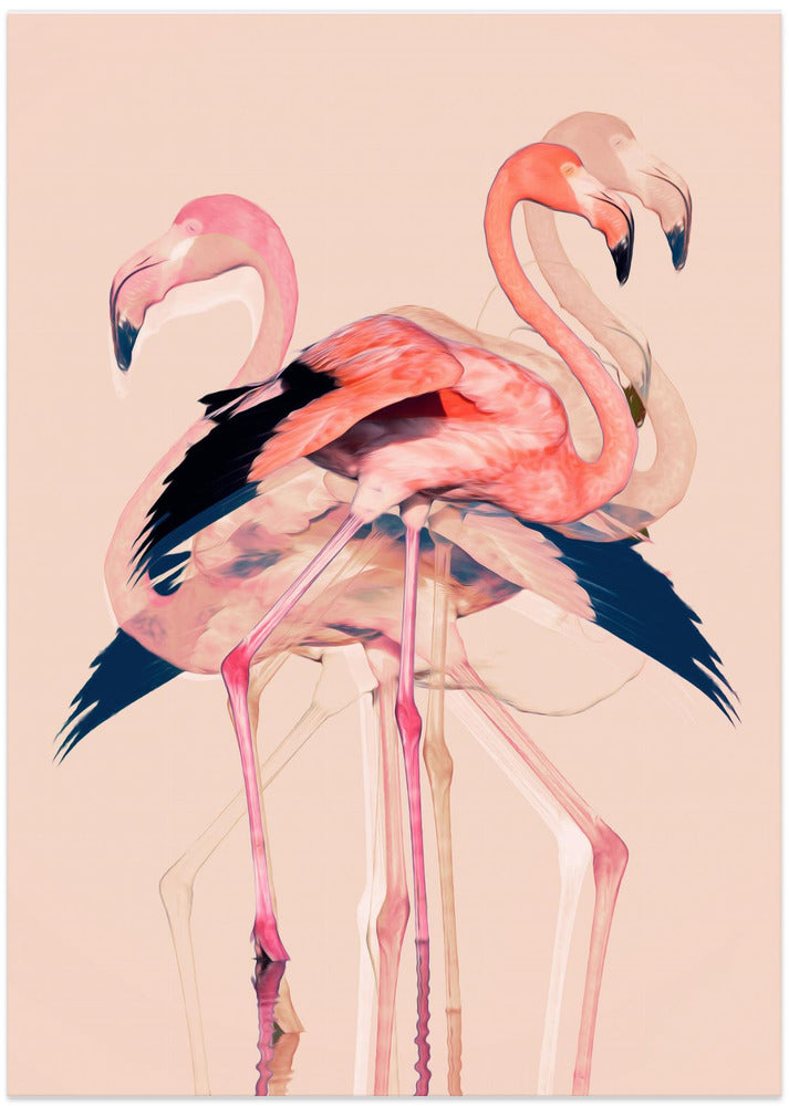 Canvas Art Print Flamingos nr. 3