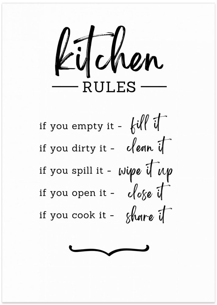 Art Prints of Kitchen Rules