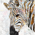 Canvas Art Print Grunge gold zebra
