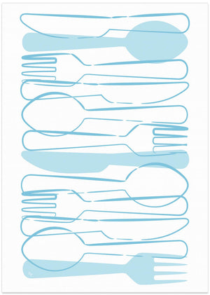 Art Prints of Blue Cutlery