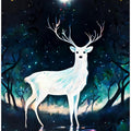 Canvas Art Print Paint Deer