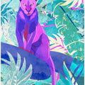 Canvas Art Print Pink Panther in the neon jungle