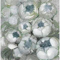 Nuria bouquet of peonies in teal and green