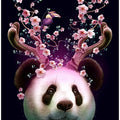 Canvas Art Print panda horns up
